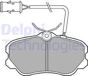 Delphi LP693 - Комплект спирачно феродо, дискови спирачки vvparts.bg