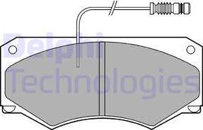 Delphi LP697 - Комплект спирачно феродо, дискови спирачки vvparts.bg