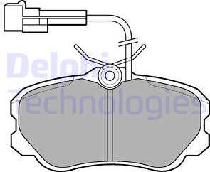 Delphi LP644 - Комплект спирачно феродо, дискови спирачки vvparts.bg