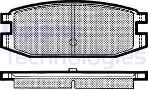 Delphi LP641 - Комплект спирачно феродо, дискови спирачки vvparts.bg