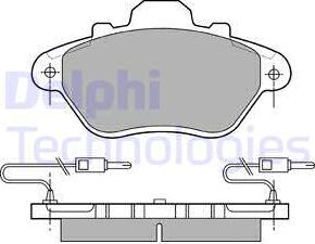 Delphi LP654 - Комплект спирачно феродо, дискови спирачки vvparts.bg