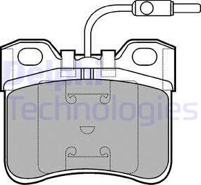 Delphi LP652 - Комплект спирачно феродо, дискови спирачки vvparts.bg