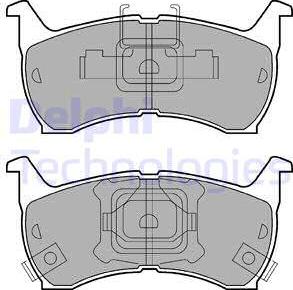 Delphi LP663 - Комплект спирачно феродо, дискови спирачки vvparts.bg