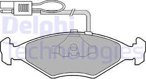 Delphi LP604 - Комплект спирачно феродо, дискови спирачки vvparts.bg