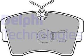 Delphi LP603 - Комплект спирачно феродо, дискови спирачки vvparts.bg