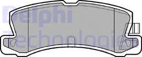 Delphi LP611 - Комплект спирачно феродо, дискови спирачки vvparts.bg