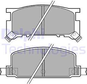 Delphi LP634 - Комплект спирачно феродо, дискови спирачки vvparts.bg