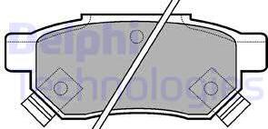 Delphi LP625 - Комплект спирачно феродо, дискови спирачки vvparts.bg