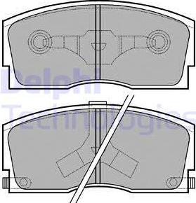 Delphi LP626 - Комплект спирачно феродо, дискови спирачки vvparts.bg