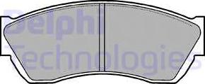 Delphi LP676 - Комплект спирачно феродо, дискови спирачки vvparts.bg