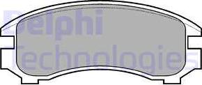 Delphi LP671 - Комплект спирачно феродо, дискови спирачки vvparts.bg