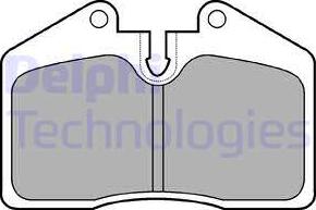 Delphi LP672 - Комплект спирачно феродо, дискови спирачки vvparts.bg