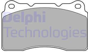 Delphi LP1944 - Комплект спирачно феродо, дискови спирачки vvparts.bg