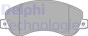 Delphi LP1954 - Комплект спирачно феродо, дискови спирачки vvparts.bg