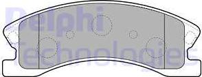 Delphi LP1906 - Комплект спирачно феродо, дискови спирачки vvparts.bg