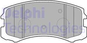 Delphi LP1901 - Комплект спирачно феродо, дискови спирачки vvparts.bg