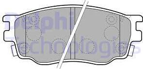 Delphi LP1916 - Комплект спирачно феродо, дискови спирачки vvparts.bg