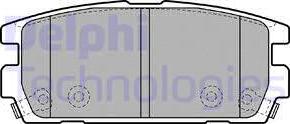 Delphi LP1930 - Комплект спирачно феродо, дискови спирачки vvparts.bg