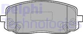 Delphi LP1933 - Комплект спирачно феродо, дискови спирачки vvparts.bg