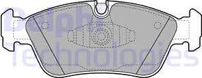 Delphi LP1925-18B1 - Комплект спирачно феродо, дискови спирачки vvparts.bg