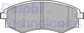 Delphi LP1928 - Комплект спирачно феродо, дискови спирачки vvparts.bg