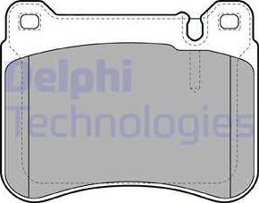 Delphi LP1979-18B1 - Комплект спирачно феродо, дискови спирачки vvparts.bg