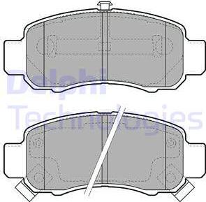 Delphi LP1973 - Комплект спирачно феродо, дискови спирачки vvparts.bg