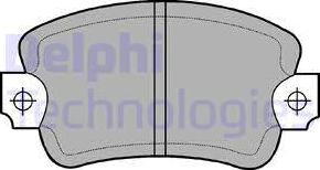 Delphi LP197 - Комплект спирачно феродо, дискови спирачки vvparts.bg