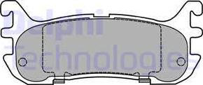 Delphi LP1452 - Комплект спирачно феродо, дискови спирачки vvparts.bg