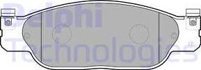 Delphi LP1468 - Комплект спирачно феродо, дискови спирачки vvparts.bg