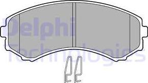 Delphi LP1462 - Комплект спирачно феродо, дискови спирачки vvparts.bg