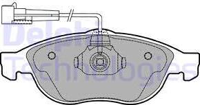 Delphi LP1404 - Комплект спирачно феродо, дискови спирачки vvparts.bg