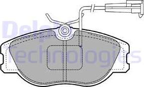 Delphi LP1400 - Комплект спирачно феродо, дискови спирачки vvparts.bg