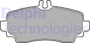 Delphi LP1401 - Комплект спирачно феродо, дискови спирачки vvparts.bg