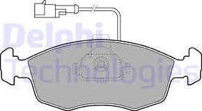 Delphi LP1416 - Комплект спирачно феродо, дискови спирачки vvparts.bg