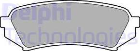 Delphi LP1438 - Комплект спирачно феродо, дискови спирачки vvparts.bg