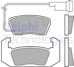 Delphi LP143 - Комплект спирачно феродо, дискови спирачки vvparts.bg