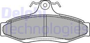 Delphi LP1424 - Комплект спирачно феродо, дискови спирачки vvparts.bg