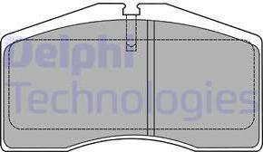 Delphi LP1428 - Комплект спирачно феродо, дискови спирачки vvparts.bg