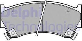 Delphi LP1590 - Комплект спирачно феродо, дискови спирачки vvparts.bg