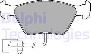 Delphi LP1598 - Комплект спирачно феродо, дискови спирачки vvparts.bg