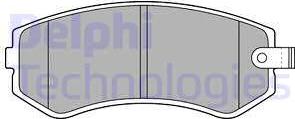 Delphi LP1544 - Комплект спирачно феродо, дискови спирачки vvparts.bg