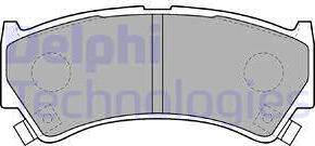 Delphi LP1548 - Комплект спирачно феродо, дискови спирачки vvparts.bg