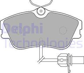 Delphi LP1542 - Комплект спирачно феродо, дискови спирачки vvparts.bg