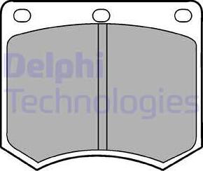 Delphi LP154 - Комплект спирачно феродо, дискови спирачки vvparts.bg