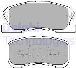 Delphi LP1551 - Комплект спирачно феродо, дискови спирачки vvparts.bg