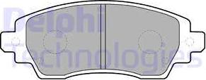Delphi LP1560 - Комплект спирачно феродо, дискови спирачки vvparts.bg