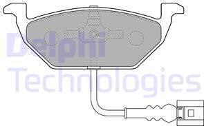 Delphi LP1514 - Комплект спирачно феродо, дискови спирачки vvparts.bg