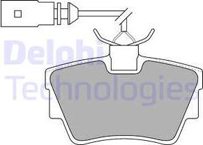 Delphi LP1511 - Комплект спирачно феродо, дискови спирачки vvparts.bg