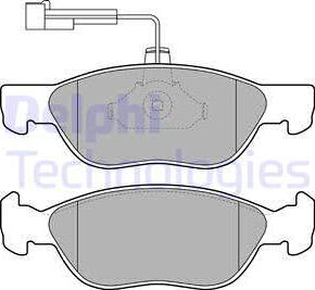 Delphi LP1586 - Комплект спирачно феродо, дискови спирачки vvparts.bg